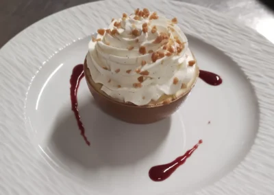 Dôme caramel comme un liégeois